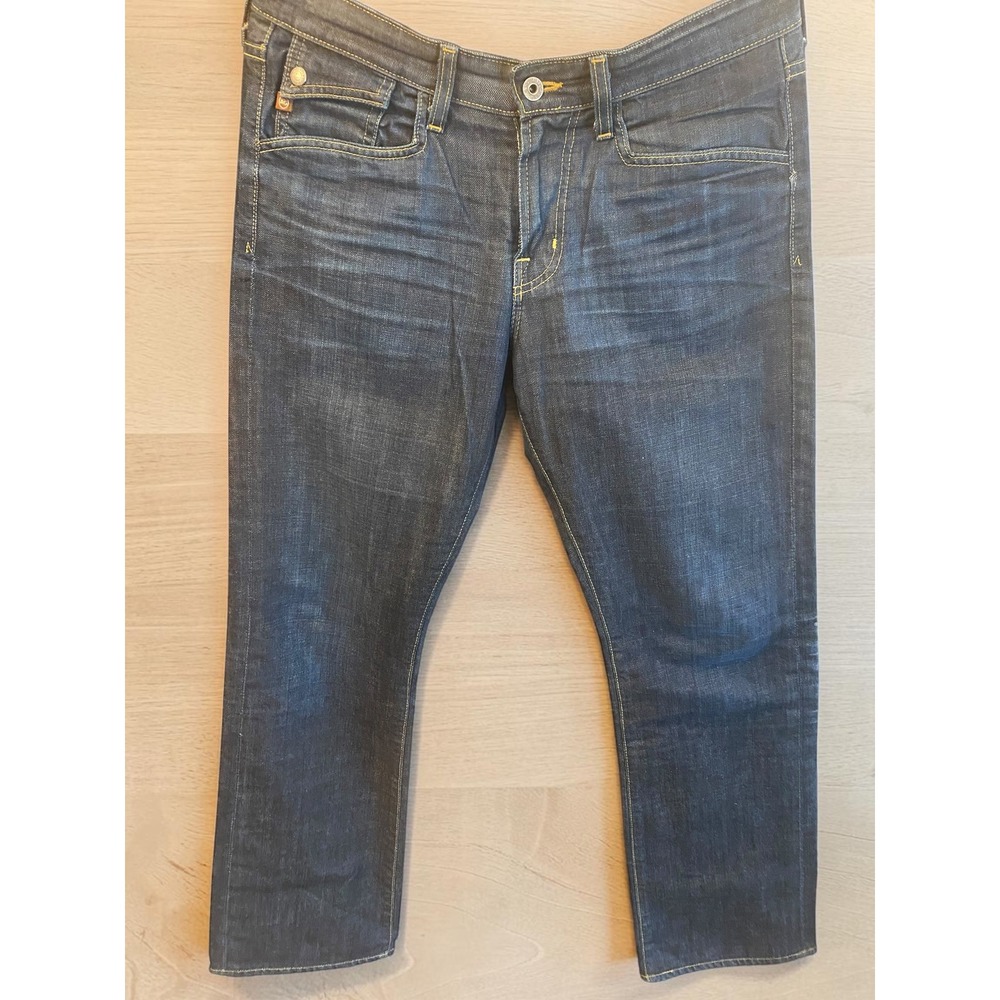 AG Adriano Goldschmied The Dean Dark Wash Straight Leg Denim Mens 31X32 Jeans